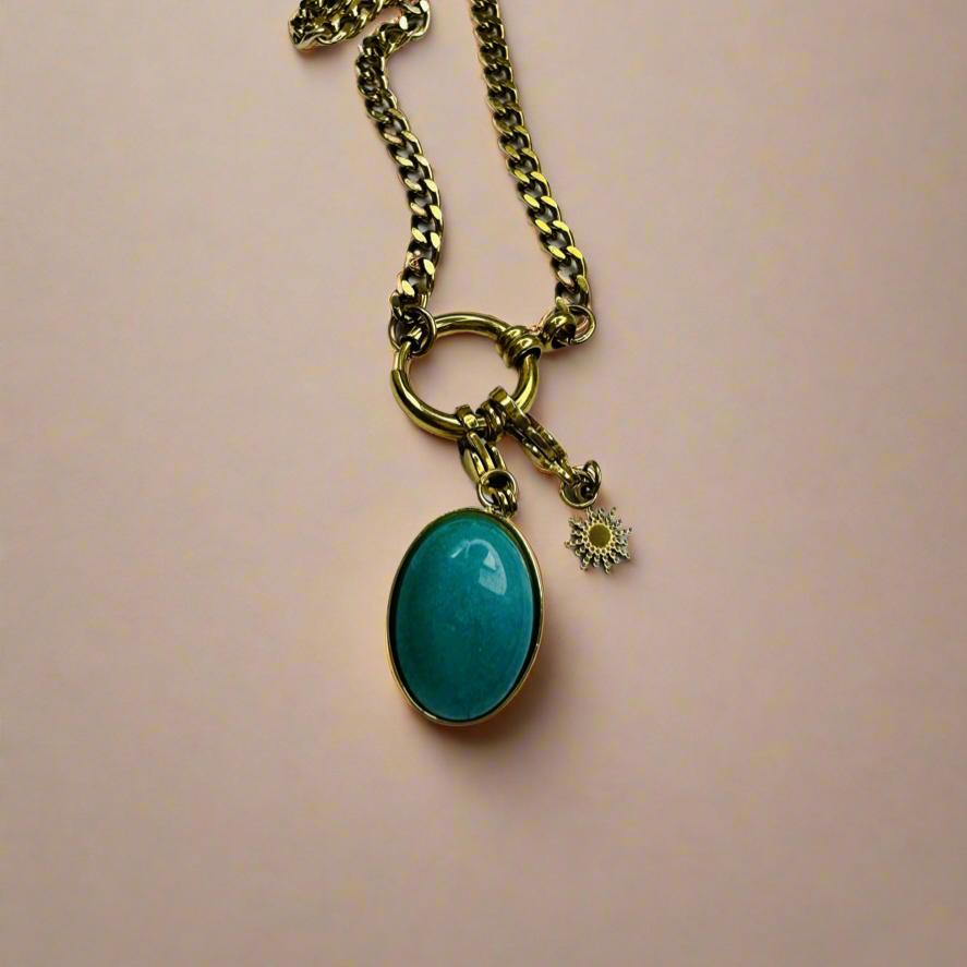 Zuni Turquoise Pendant Necklace