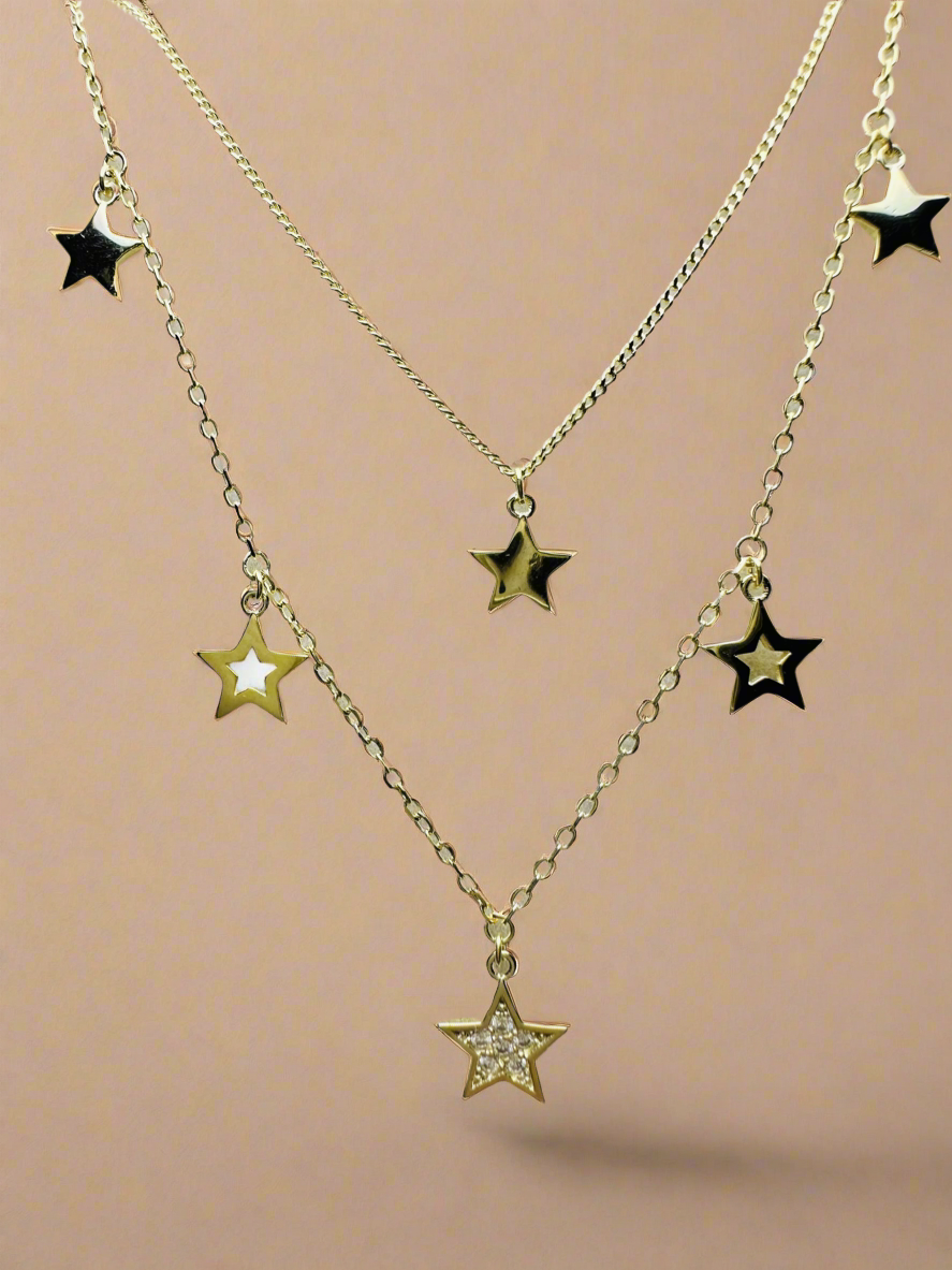 Double Layer Star Necklace