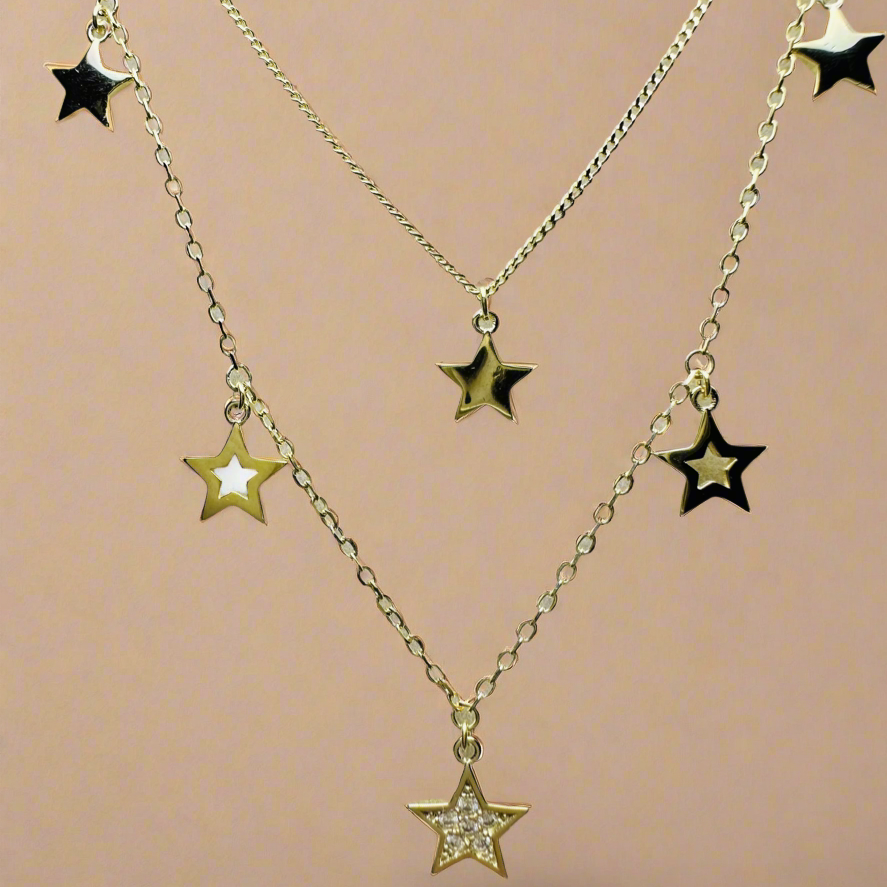 Double Layer Star Necklace