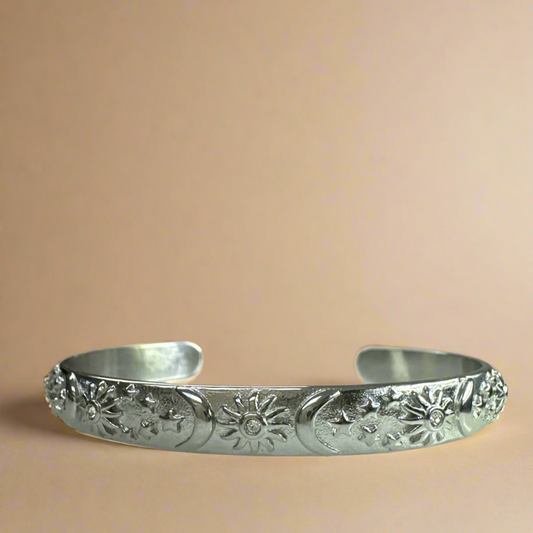 Sol Celestial Silver Bangle