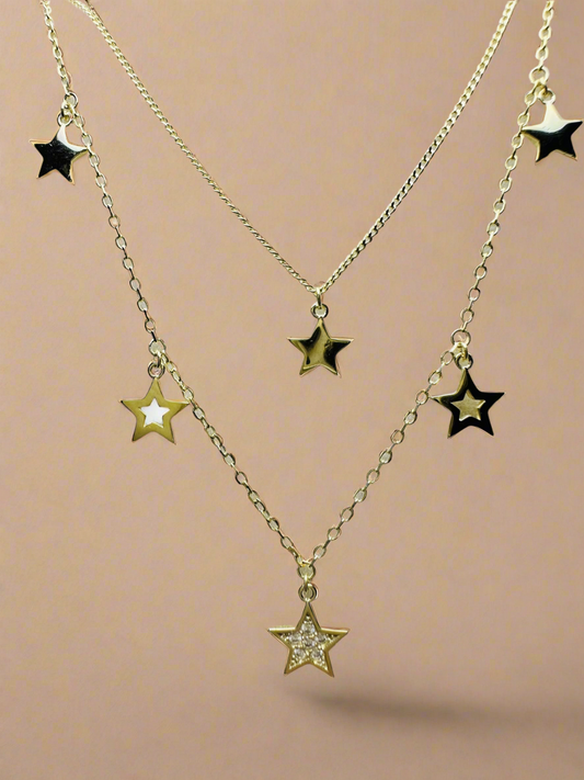 Double Layer Star Necklace