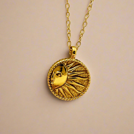 Double Sided Sun & Moon Necklace