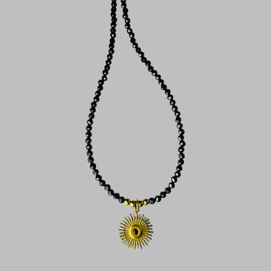 Black Spinel Beaded Necklace