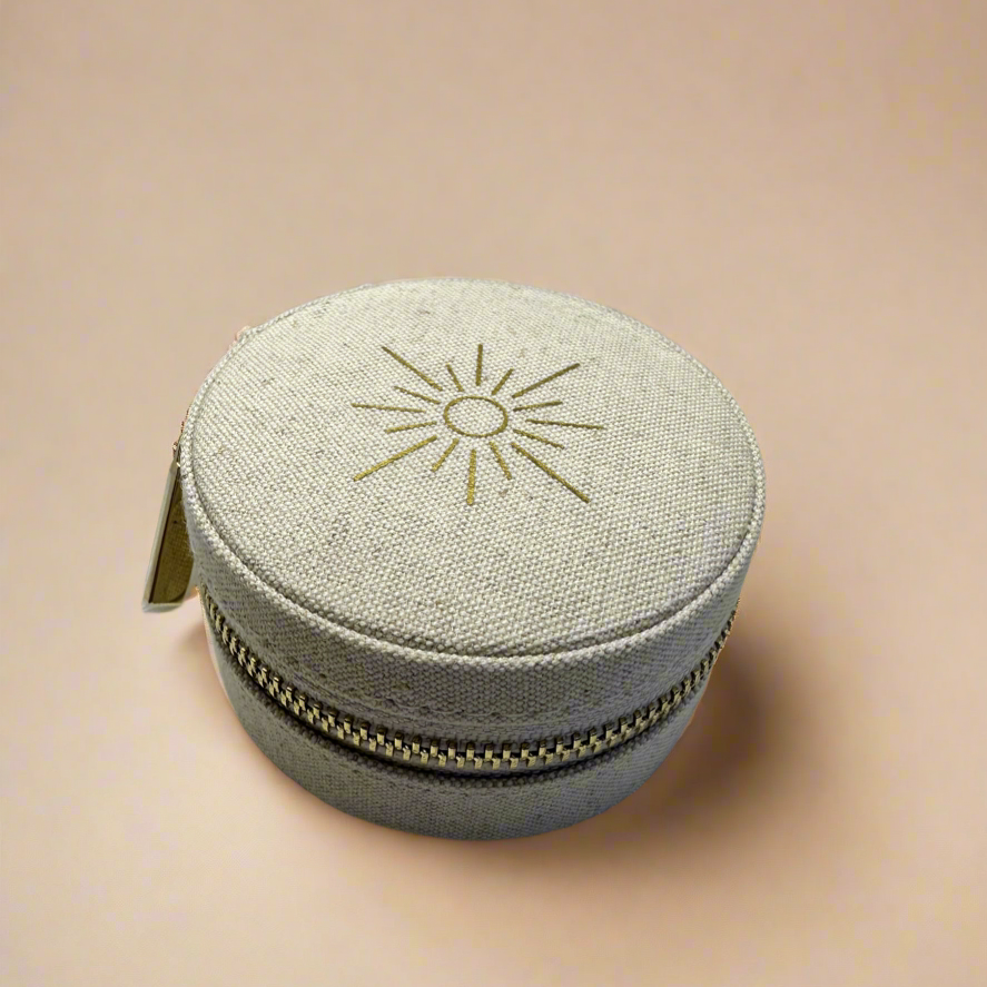 Beige Linen Sunbeam Jewellery Case