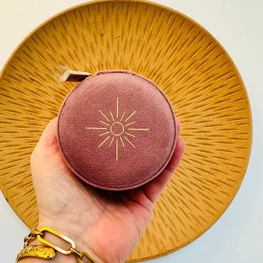 Dusty Pink Sunbeam Jewellery Case
